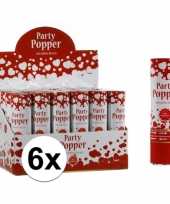 6x bruiloft party poppers 20 cm