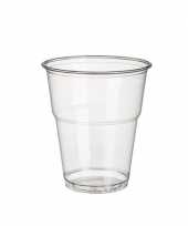 75x pla transparante frisdrank bier drinkbekers 300 ml