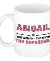 Abigail the woman the myth the supergirl cadeau koffie mok thee beker 300 ml
