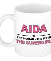 Aida the woman the myth the supergirl cadeau koffie mok thee beker 300 ml