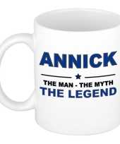Annick the man the myth the legend cadeau koffie mok thee beker 300 ml