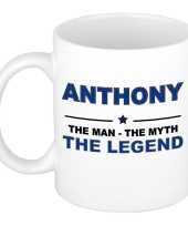 Anthony the man the myth the legend cadeau koffie mok thee beker 300 ml