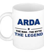 Arda the man the myth the legend cadeau koffie mok thee beker 300 ml