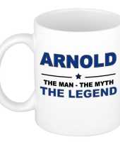Arnold the man the myth the legend cadeau koffie mok thee beker 300 ml