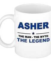 Asher the man the myth the legend cadeau koffie mok thee beker 300 ml