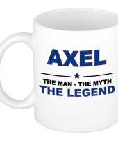 Axel the man the myth the legend cadeau koffie mok thee beker 300 ml