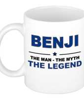 Benji the man the myth the legend cadeau koffie mok thee beker 300 ml