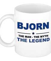 Bjorn the man the myth the legend cadeau koffie mok thee beker 300 ml