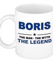 Boris the man the myth the legend cadeau koffie mok thee beker 300 ml