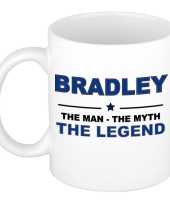Bradley the man the myth the legend cadeau koffie mok thee beker 300 ml