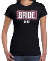 Bride to be t-shirt zwart voor dames