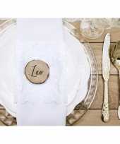 Bruiloft houten plaatsnaam kaartjes