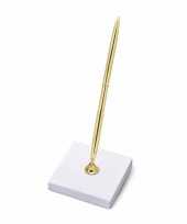 Bruiloft pennenhouder goud