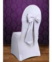 Bruiloft stoel decoratie witte strik