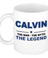 Calvin the man the myth the legend cadeau koffie mok thee beker 300 ml