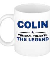 Colin the man the myth the legend cadeau koffie mok thee beker 300 ml