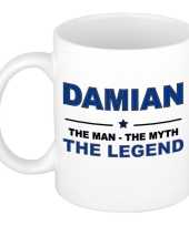 Damian the man the myth the legend cadeau koffie mok thee beker 300 ml