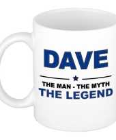 Dave the man the myth the legend cadeau koffie mok thee beker 300 ml