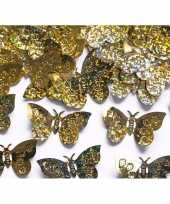 Decoratie confetti gouden vlinders 30 gram