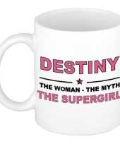 Destiny the woman the myth the supergirl cadeau koffie mok thee beker 300 ml