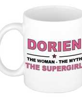 Dorien the woman the myth the supergirl cadeau koffie mok thee beker 300 ml
