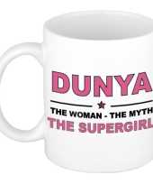 Dunya the woman the myth the supergirl cadeau koffie mok thee beker 300 ml