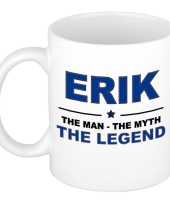 Erik the man the myth the legend cadeau koffie mok thee beker 300 ml
