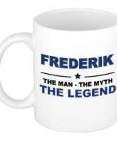 Frederik the man the myth the legend cadeau koffie mok thee beker 300 ml
