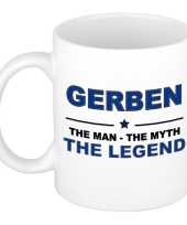Gerben the man the myth the legend cadeau koffie mok thee beker 300 ml
