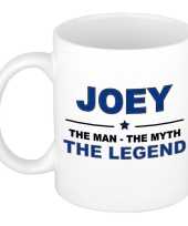 Joey the man the myth the legend cadeau koffie mok thee beker 300 ml