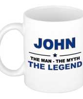 John the man the myth the legend cadeau koffie mok thee beker 300 ml