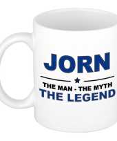 Jorn the man the myth the legend cadeau koffie mok thee beker 300 ml