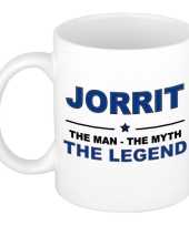 Jorrit the man the myth the legend cadeau koffie mok thee beker 300 ml