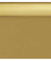 Kerst thema tafelloper placemats goud unikleur 40 x 480 cm