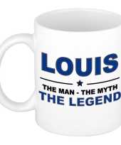 Louis the man the myth the legend cadeau koffie mok thee beker 300 ml