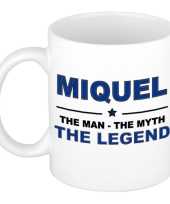 Miquel the man the myth the legend cadeau koffie mok thee beker 300 ml