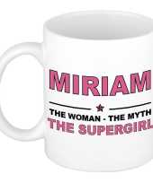 Miriam the woman the myth the supergirl cadeau koffie mok thee beker 300 ml