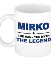 Mirko the man the myth the legend cadeau koffie mok thee beker 300 ml