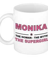 Monika the woman the myth the supergirl cadeau koffie mok thee beker 300 ml