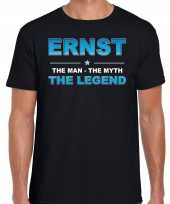 Naam cadeau t shirt ernst the legend zwart voor heren
