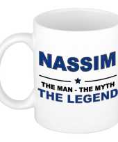 Nassim the man the myth the legend cadeau koffie mok thee beker 300 ml