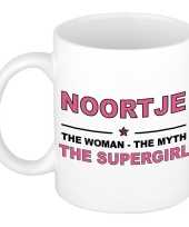 Noortje the woman the myth the supergirl cadeau koffie mok thee beker 300 ml