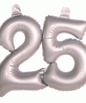 Opblaasbare 25 jaar zilver versiering