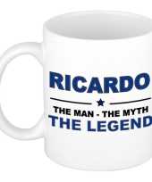 Ricardo the man the myth the legend cadeau koffie mok thee beker 300 ml