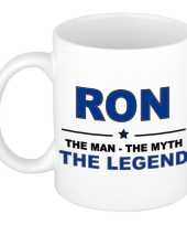 Ron the man the myth the legend cadeau koffie mok thee beker 300 ml