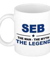 Seb the man the myth the legend cadeau koffie mok thee beker 300 ml
