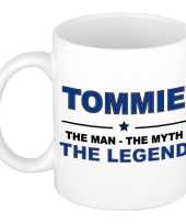 Tommie the man the myth the legend cadeau koffie mok thee beker 300 ml
