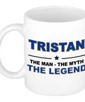 Tristan the man the myth the legend cadeau koffie mok thee beker 300 ml