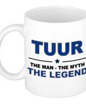 Tuur the man the myth the legend cadeau koffie mok thee beker 300 ml
