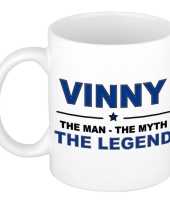 Vinny the man the myth the legend cadeau koffie mok thee beker 300 ml